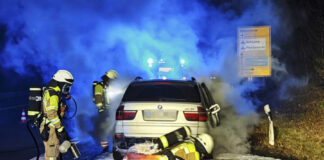PKW-Brand auf der B522