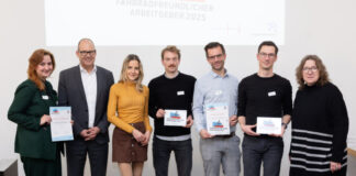 Gewinner Gruppenbild: „Fahrradfreundlichste Arbeitgeber“ der Region Hannover.