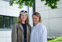 Wissenschaft trifft Kunst: Warum ist die Raumzeit krumm? Bringen Wissenschaft und Kunst zusammen: Physikerin Lea Richtmann (r.) und Künstlerin Miriam Ebbing