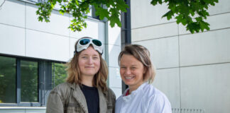 Bringen Wissenschaft und Kunst zusammen: Physikerin Lea Richtmann (r.) und Künstlerin Miriam Ebbing