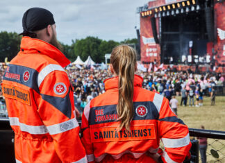 Johanniter fordern mehr Unterstützung: Ehrenamt braucht starke Rahmenbedingungen Ehrenamtliche Johanniter, im Einsatz beim Deichbrand-Festival in Cuxhaven