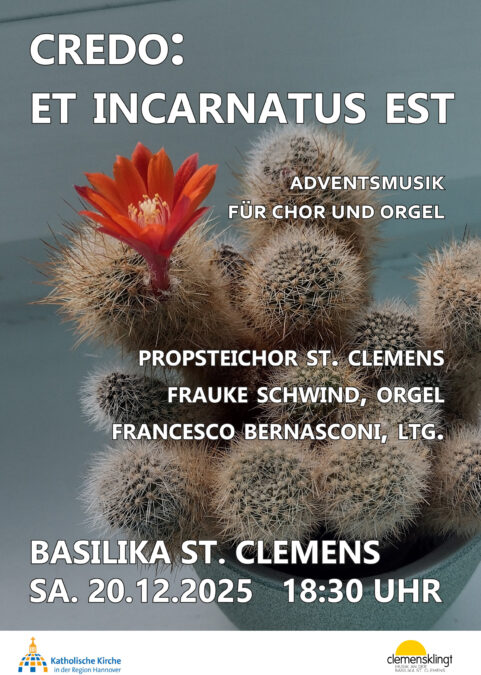 plakat: weihnachtskonzert in der basilika st. clemens zum abschluss der credo-reihe