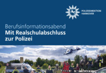 Polizei Burgdorf lädt zum Berufsinformationsabend ein Poster: Polizei-Berufsinformationsabend
