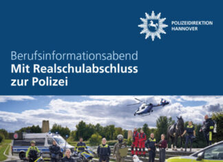 Polizei Burgdorf lädt zum Berufsinformationsabend ein Poster: Polizei-Berufsinformationsabend