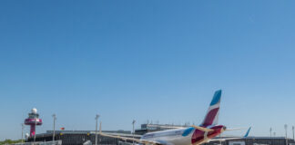 Mit Eurowings von Hannover nach Glasgow.