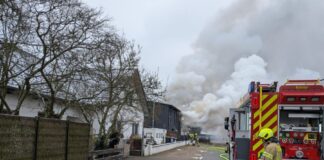 Einfamilienhaus in der Mittelstraße nach Feuer unbewohnbar.