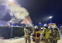 Dachstuhlbrand in Immensen: Rund 80 Einsatzkräfte bei winterlichen Bedingungen im Einsatz
