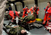 größte sanitätsübung seit jahren: medic quadriga 2026 testet rettungskette bis nach berlin und brandenburg die bundeswehr und zivile hilfsorganisationen betreiben den temporären aufnahmepunkt der medical task force auf dem flughafen ber in schönefeld während der übung medic quadriga 2026 im rahmen der übungsserie quadriga 2026 am 05.03.2026.