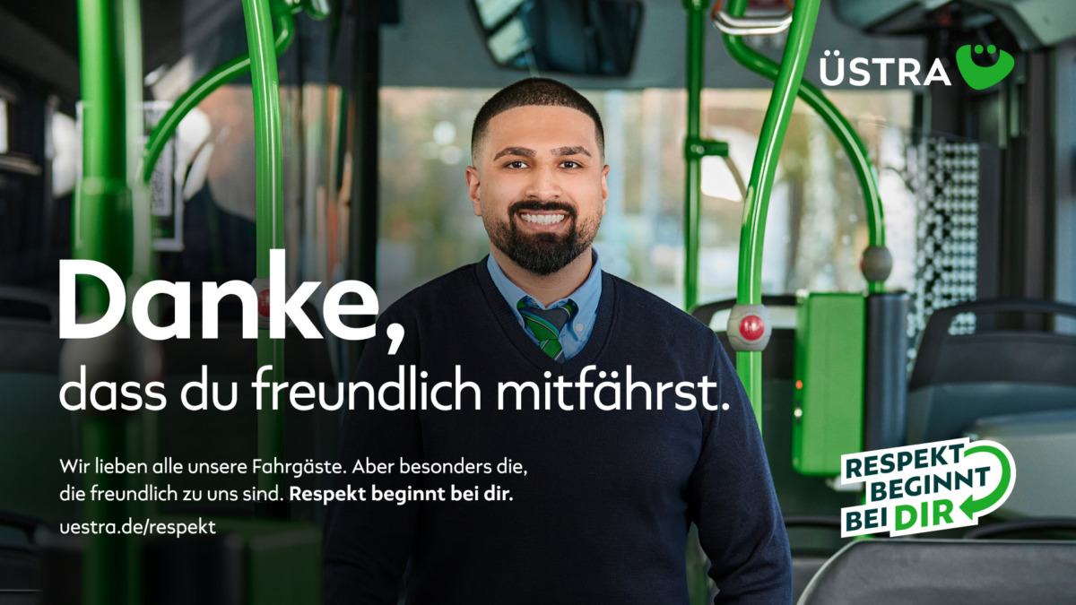 üstra startet kampagne „respekt beginnt bei dir“ üstra kampagne „respekt beginnt bei dir“.