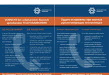 Polizei warnt vor neuer Betrugsmasche mit Schockanrufen Polizei warnt vor neuer Betrugsmasche bei sogenannten Schockanrufen - gezielt russischsprachige Senioren betroffen