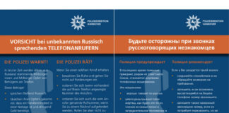 Polizei warnt vor neuer Betrugsmasche bei sogenannten Schockanrufen - gezielt russischsprachige Senioren betroffen