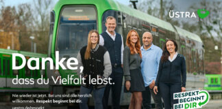ÜSTRA Kampagne „Respekt beginnt bei dir“.