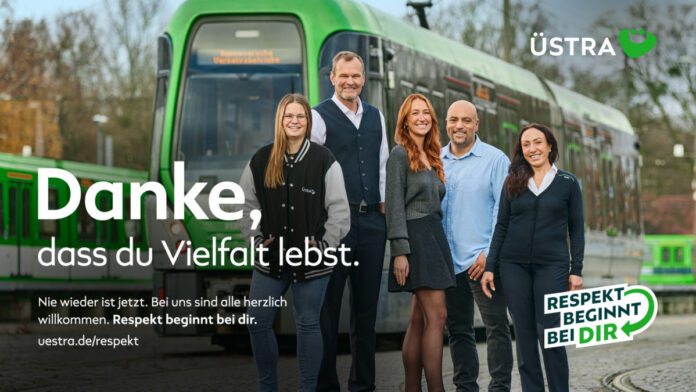 ÜSTRA Kampagne „Respekt beginnt bei dir“. ÜSTRA Kampagne „Respekt beginnt bei dir“.