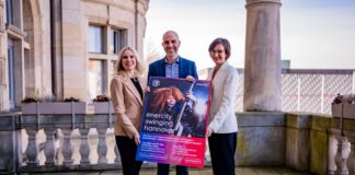 (von links nach rechts) Dr. Vanessa Erstmann, 1. Vorsitzende Jazz Club Hannover, enercity CEO Aurélie Alemany und Hannovers Oberbürgermeister Belit Onay (Foto: enercity/Philipp Sonnack)