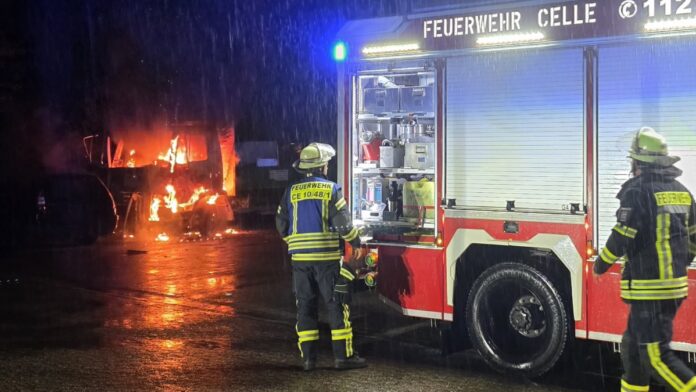 Celle: Lkw-Brand