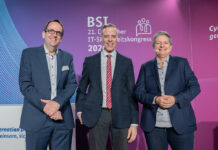 Deutscher IT-Sicherheitskongress: KI und Quantencomputer prägen die Debatte in Bonn v.l.n.r. BSI-Vizepräsident Thomas Caspers, Staatssekretär Dr. Markus Richter und BSI-Präsidentin Claudia Plattner