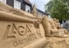 sandskulptur zeigt bad nenndorf mit viel liebe zum detail