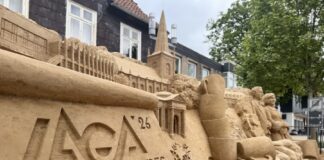 Sandskulptur zeigt Bad Nenndorf mit viel Liebe zum Detail