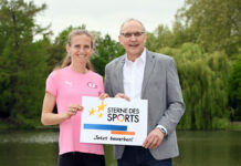 Hannover: Bewerbungsstart für „Sterne des Sports“ 2026 Sterne des Sports 2026 - Schirmherrin Fabienne Königsstein und Volksbank-Chef Jürgen Wache freuen sich auf viele Bewerbungen für die Sterne des Sports.
