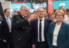 interschutz 2026 stärkt zusammenhalt der feuerwehrwelt dfv-präsident karl-heinz banse mit bundesinnenminister alexander dobrindt und niedersachsens innenministerin daniela behrens.