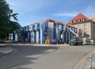 Fassadensanierung am HCC in Hannover geht in zweite Bauphase HCC-Fassadensanierung im Ostbereich