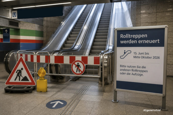Rolltreppe-KI Themenbild: Rolltreppen / Bauarbeiten