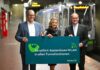 nach üstra bussen und stadtbahnen: alle tunnelstationen mit kostenlosem wlan ausgestattet. (vo.li.) ulf-birger franz, dezernent für wirtschaft und verkehr bei der region hannover, elke maria van zadel, vorstandsvorsitzende der üstra und grant hendrik tonne, niedersächsischer minister für wirtschaft, verkehr und bauen.