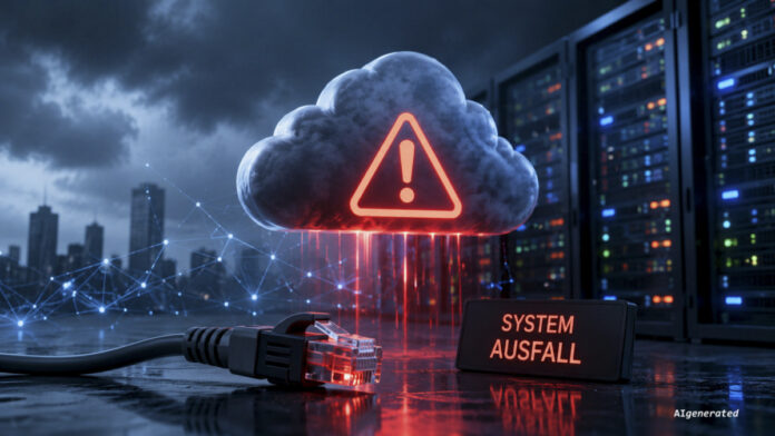 Symbolbild: Systemausfall in der digitalen Welt / Cloud / Server