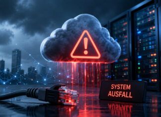 Cloud-Ausfälle würden fast jedes zweite Unternehmen stoppen Symbolbild: Systemausfall in der digitalen Welt / Cloud / Server