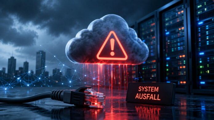 Symbolbild: Systemausfall in der digitalen Welt / Cloud / Server