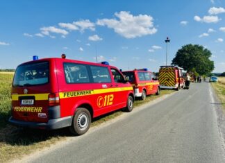 Flächenbrand zwischen Kolenfeld und Wunstorf