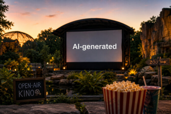Open-Air-Kino (ai-generated) Symbolbild: Open-Air-Kino