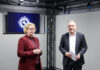 daniela behrens, niedersachsens ministerin für inneres, sport und digitalisierung mit lka-präsident thorsten massinger bei der vorstellung des xr-lab.für digitale tatortarbeit beim lka niedersachsen.