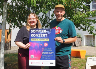 Kira Bange und Jonas Grundei freuen sich auf viele Gäste beim Sommerkonzert.