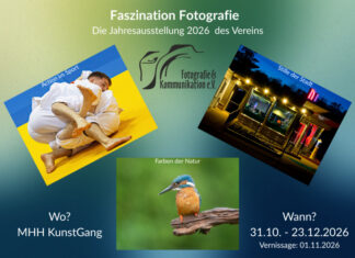 flyer: faszination fotografie die jahresausstellung 2026 des vereins fotografie & kommunikation e.v.