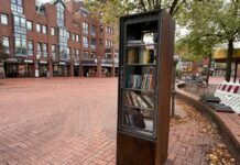 Neuer Bücherschrank auf Langenhagens Marktplatz ersetzt ausgebranntes Modell Bücherschrank auf dem Marktplatz ist zurück