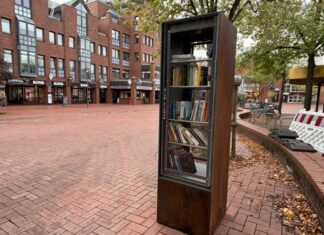 neuer bücherschrank auf langenhagens marktplatz ersetzt ausgebranntes modell bücherschrank auf dem marktplatz ist zurück