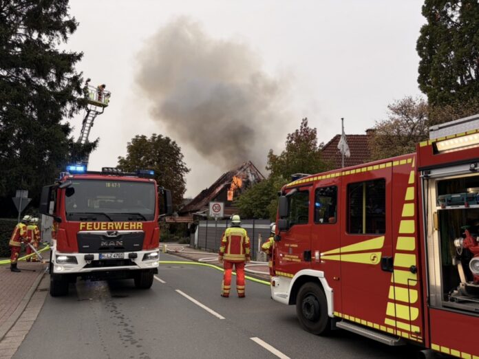 Dachstuhlbrand in Osterwald. Dachstuhlbrand in Osterwald.