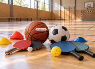 8.076 euro für langenhagens sportvereine: geld für basketball, pickleball und mehr themenbild: sportausstattung / bälle / sporthalle - ki-generiert