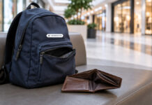 Geldbörsen aus Rucksäcken gestohlen: Vier Betroffene melden Diebstähle im CCL Symbolbild: Diebstahl aus dem Rucksack / Taschendiebstahl / Einkaufszentrum / KI-generiert