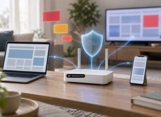 fritzbox: neues update kann werbung im heimnetz blockieren symbolbild: laptop / internet / router / cybersicherheit / w-lan / smarthome / heimnetzwerk - ki-generiert