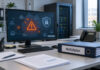 hybride angriffe: nur 32 prozent halten die verwaltung für gut vorbereitet symbolbild: pc / cybersicherheit / notfallplan / internet / cybersecurity - ki-generiert